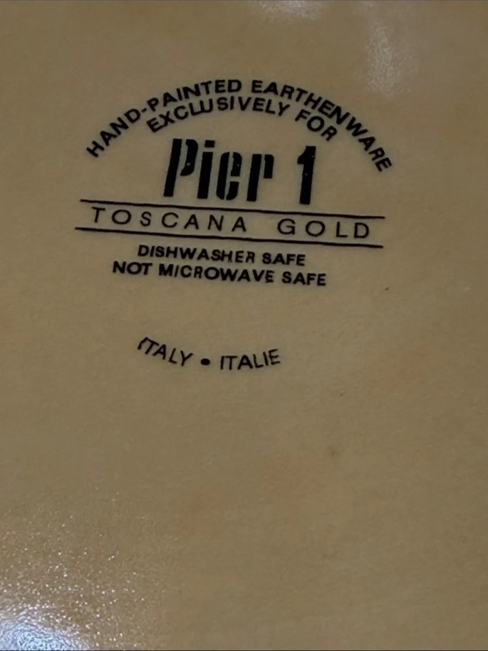 Pier 1 Toscana Gold serving platter. As Is!